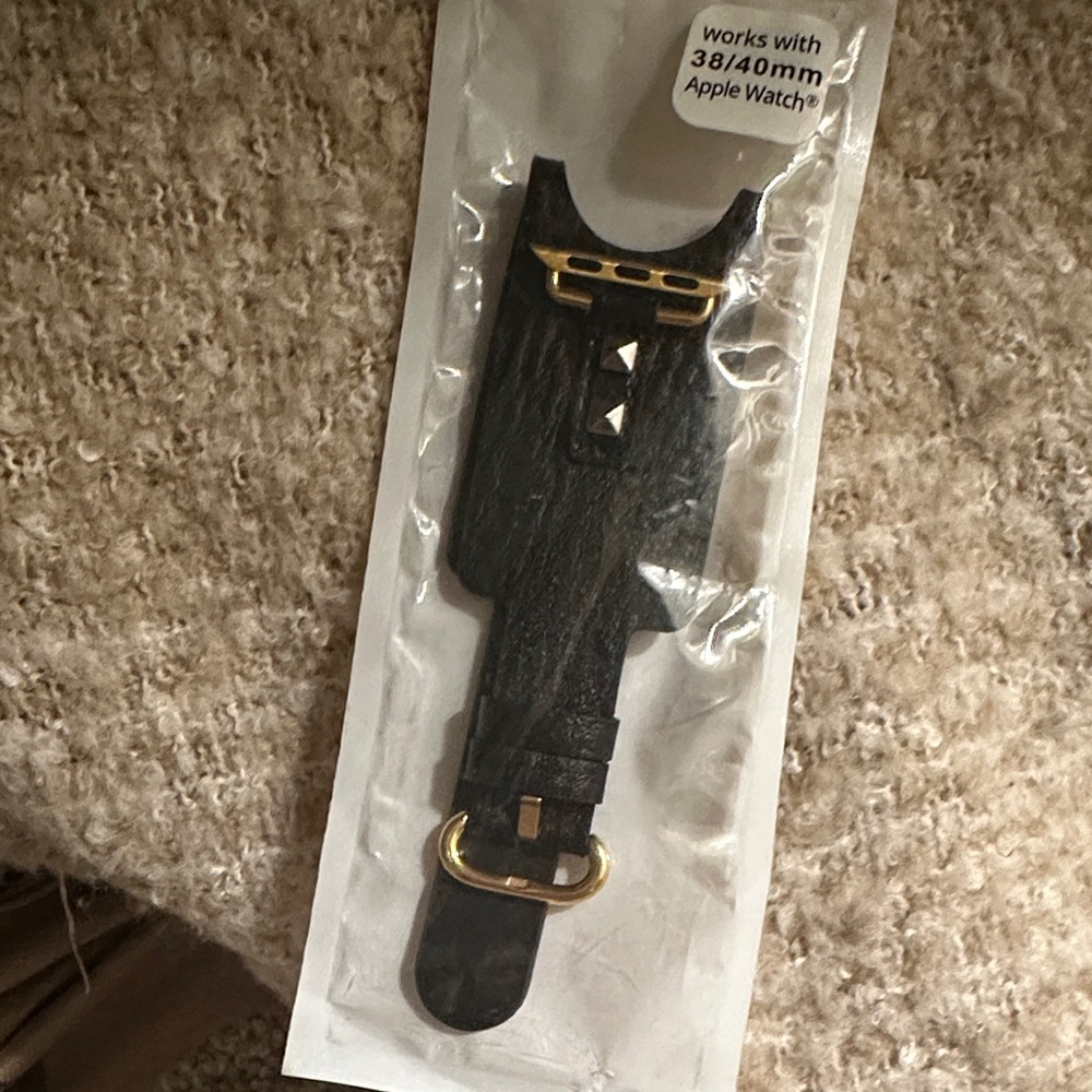 Black and Gold Apple Watch Band